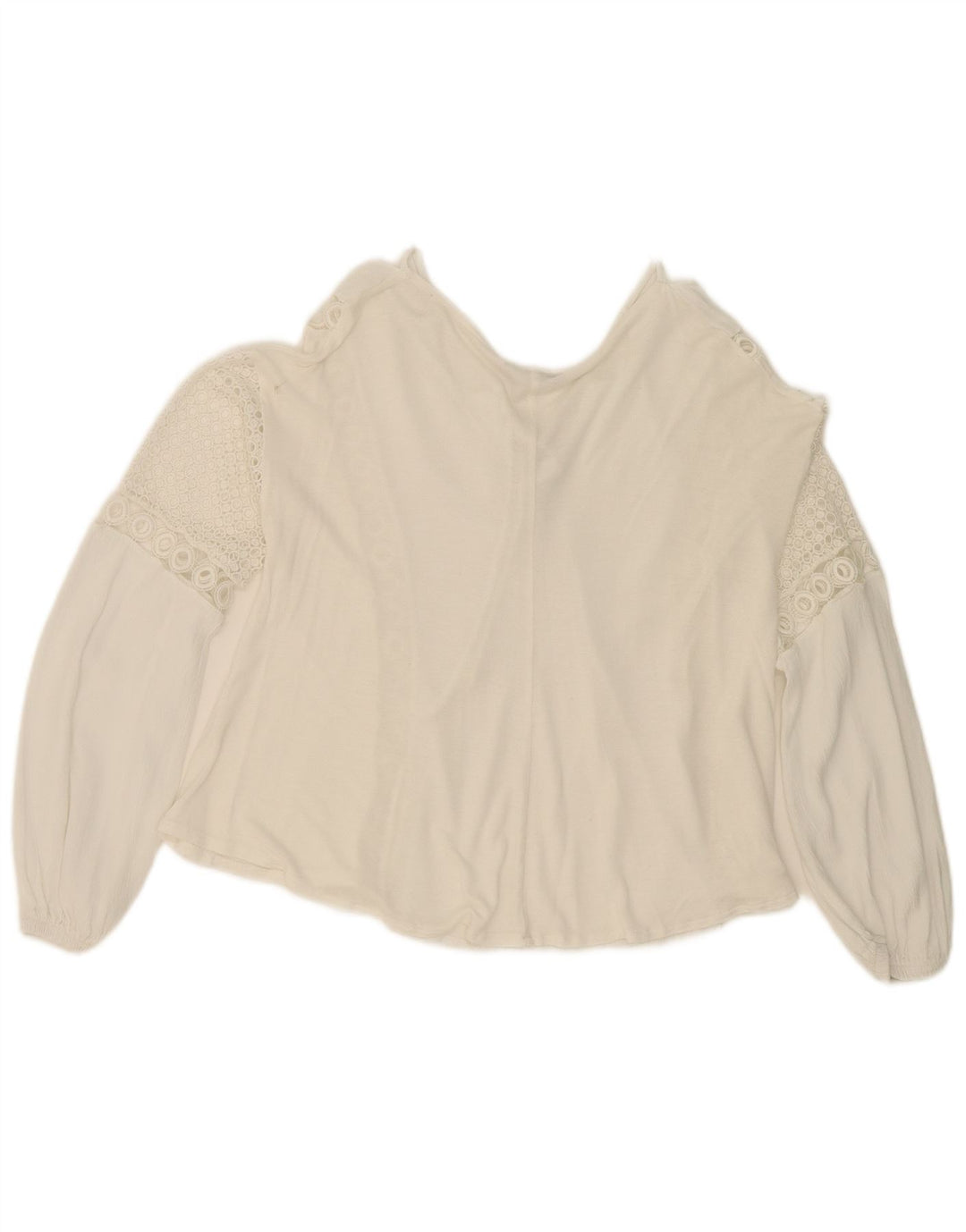 ZARA Womens Crop Blouse Top UK 14 Medium White