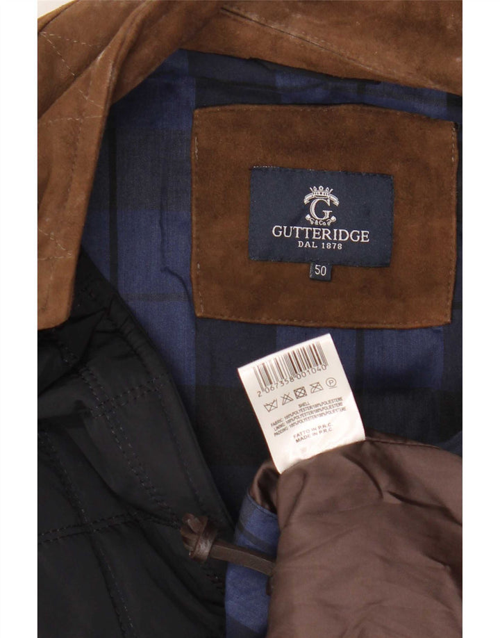 Gutteridge Mens Utility Jacket IT 50 Large Navy Blue Colourblock Polyester