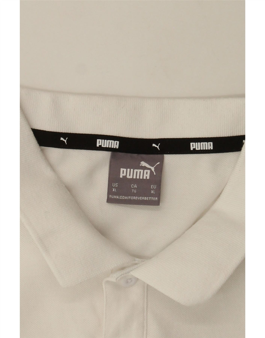 PUMA Mens Polo Shirt XL White Cotton Vintage Puma and Second-Hand Puma from Messina Hembry 