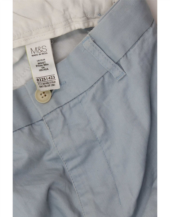 Marks & Spencer muške chino kratke hlače W36 veliki plavi pamuk