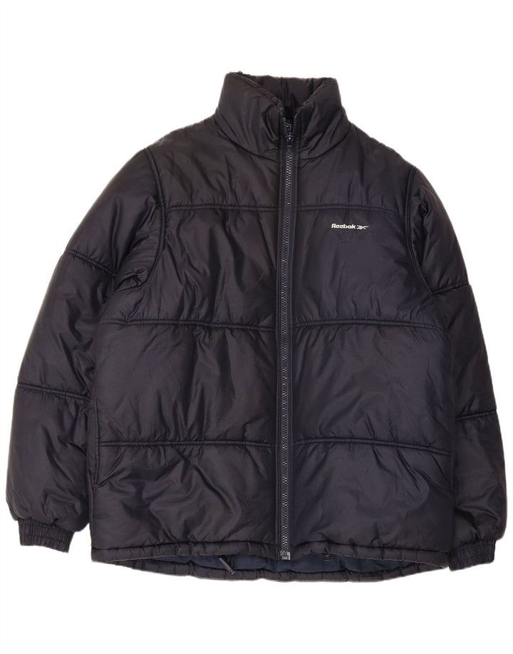 Reebok muška podstavljena jakna UK 40 Large Navy Blue Nylon