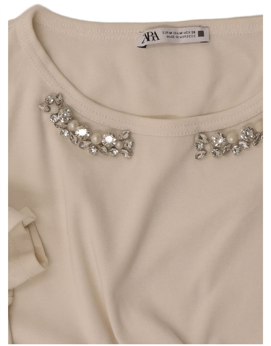 Zara ženska majica UK 12 Medium bijela