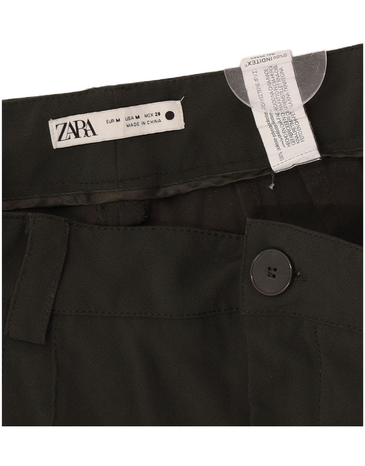 Zara ženske ležerne hlače s klinovima srednje veličine W28 L32 kaki poliester