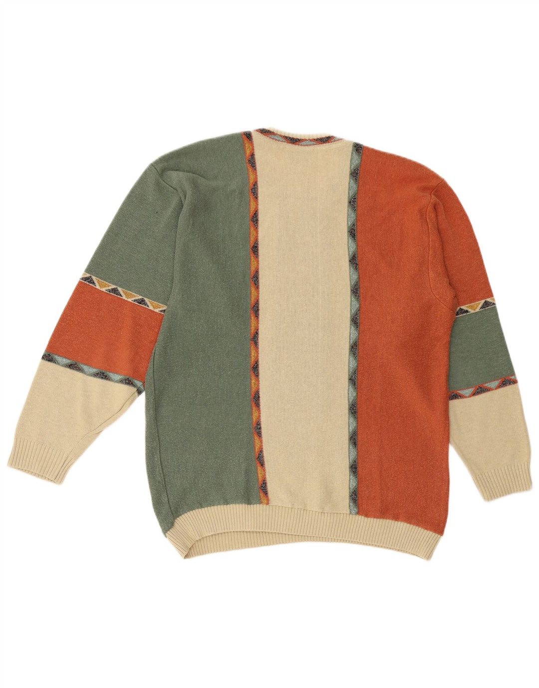 BERTO LUCCI Muški džemper s okruglim izrezom Veliki višebojni geometrijski