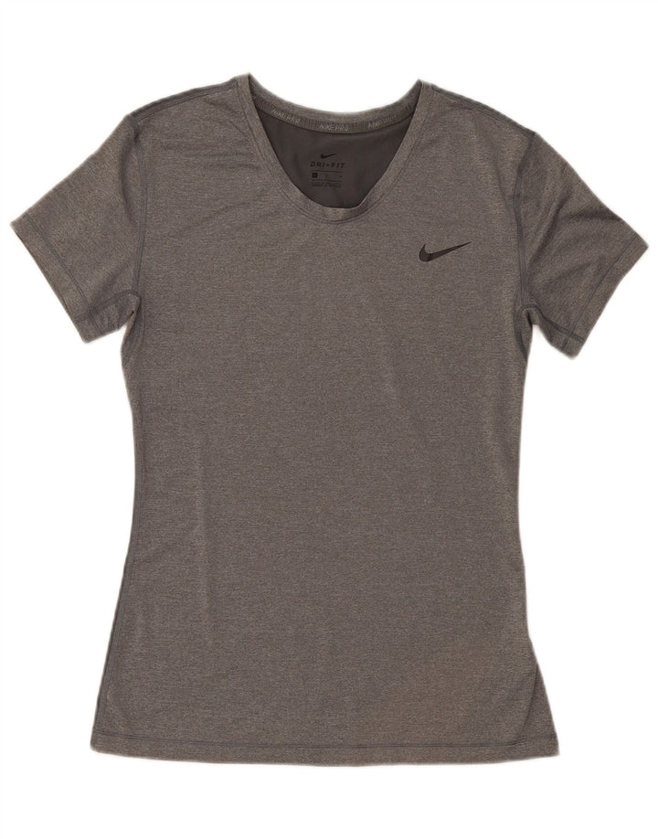 Nike Ženska Dri Fit majica kratkih rukava UK 14 veliki sivi poliester
