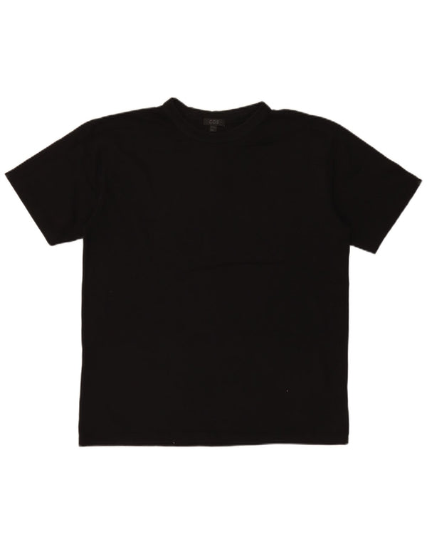 Cos Mens T-Shirt Top Small Black Cotton