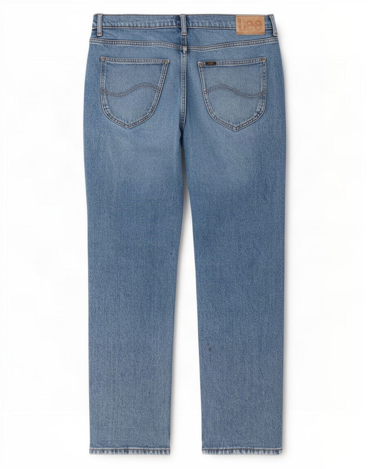 Lee Mens West Straight Jeans W34 L32 Plavi pamuk