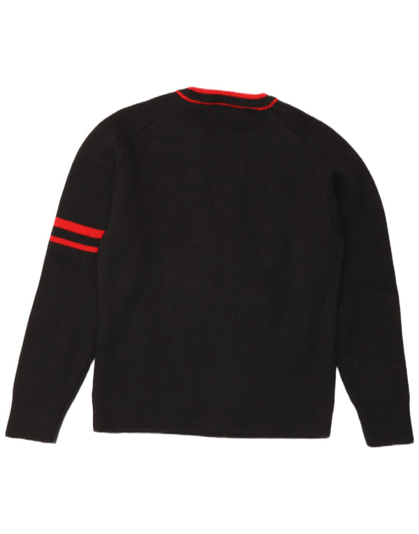 Vintage ženski džemper s okruglim izrezom UK 16 velike crne pruge