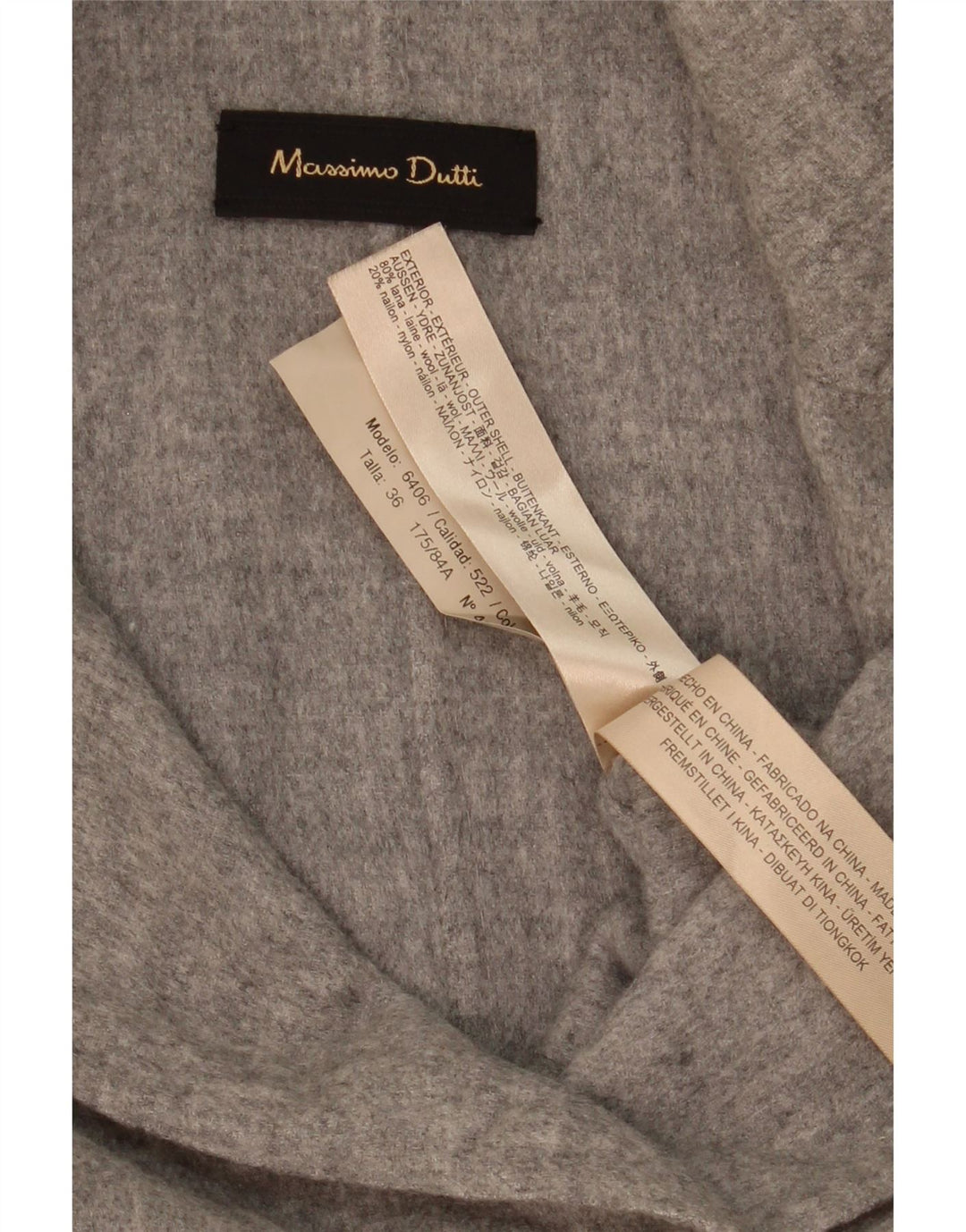 Massimo Dutti ženska velika jakna s dvostrukim kopčanjem EU 36 XS siva