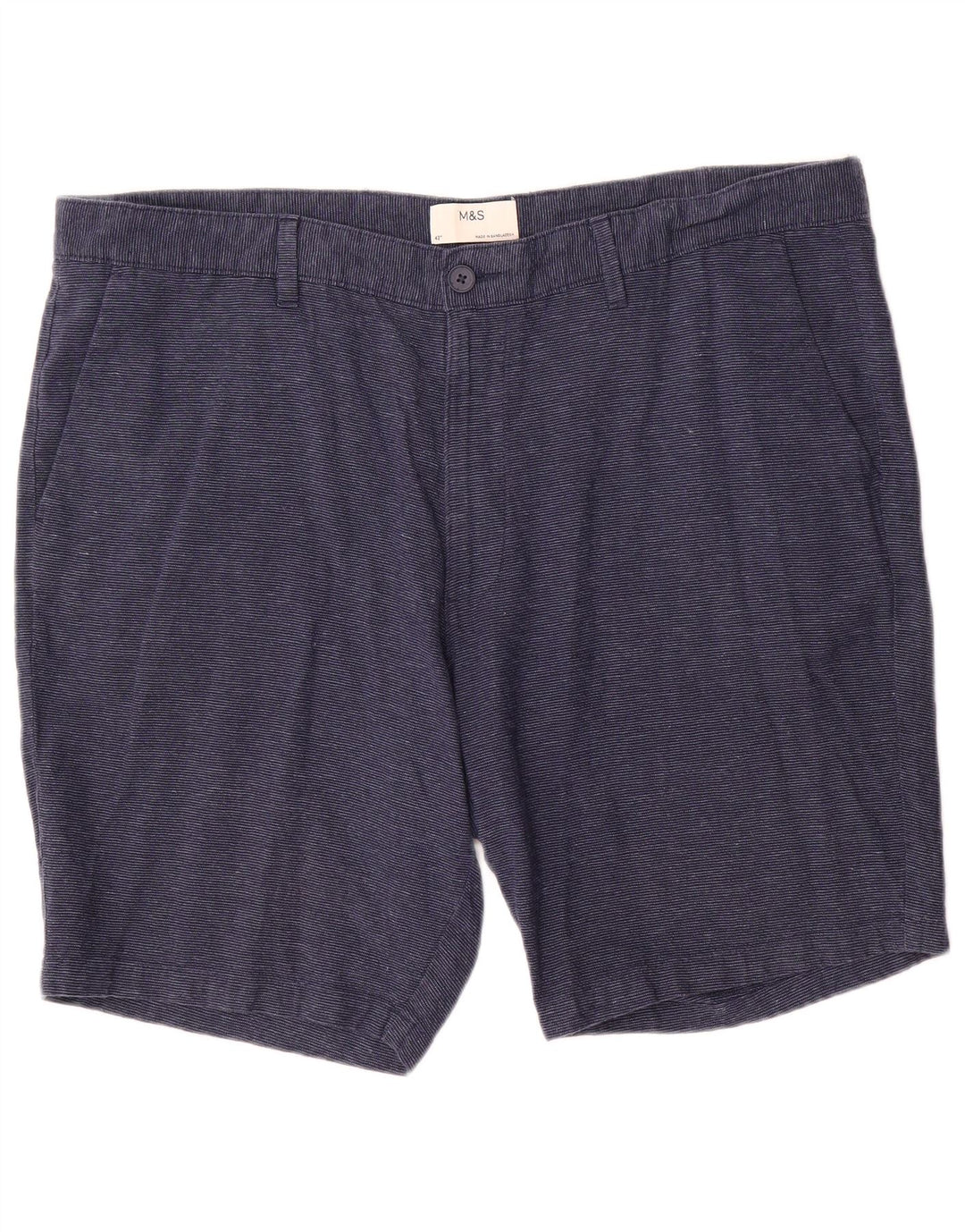 Marks & Spencer Muške Chino Hlače Kratke W42 2XL Plava Lanena