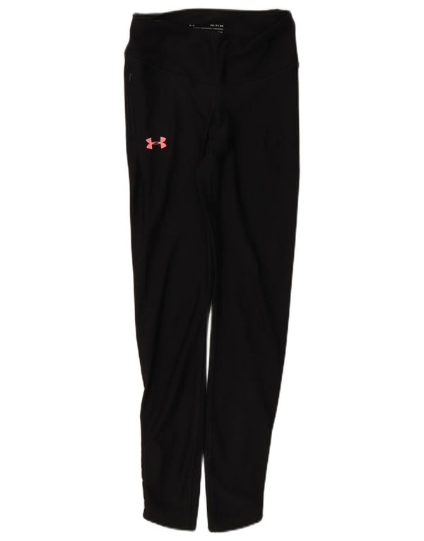 Under Armour Ženske Heat Gear Graphic Leggings UK 10 Male crne
