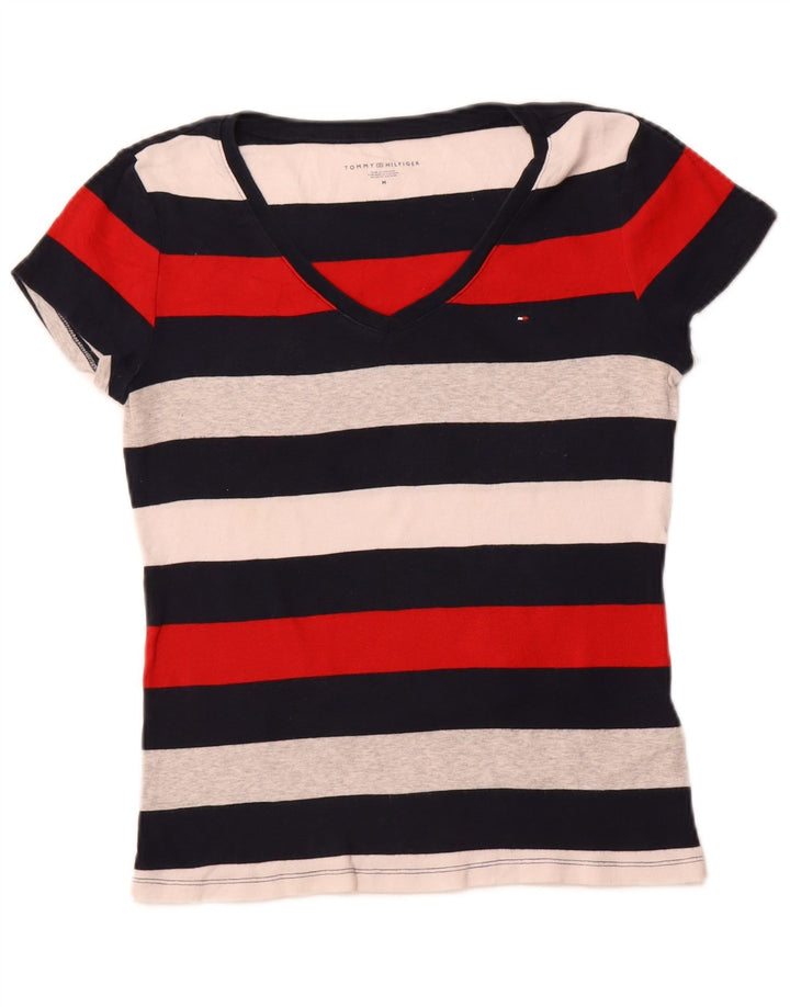 TOMMY HILFIGER Ženska majica kratkih rukava UK 12 srednje raznobojne pruge