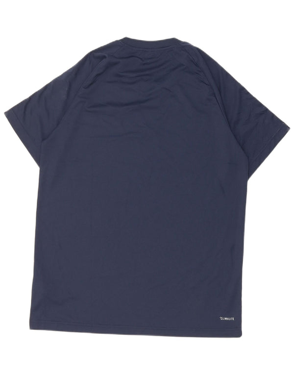 Adidas muška Climalite majica kratkih rukava Medium tamnoplavi poliester
