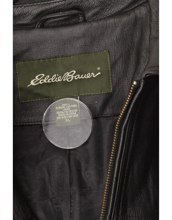 Eddie Bauer muška kožna jakna UK 42 XL crna koža