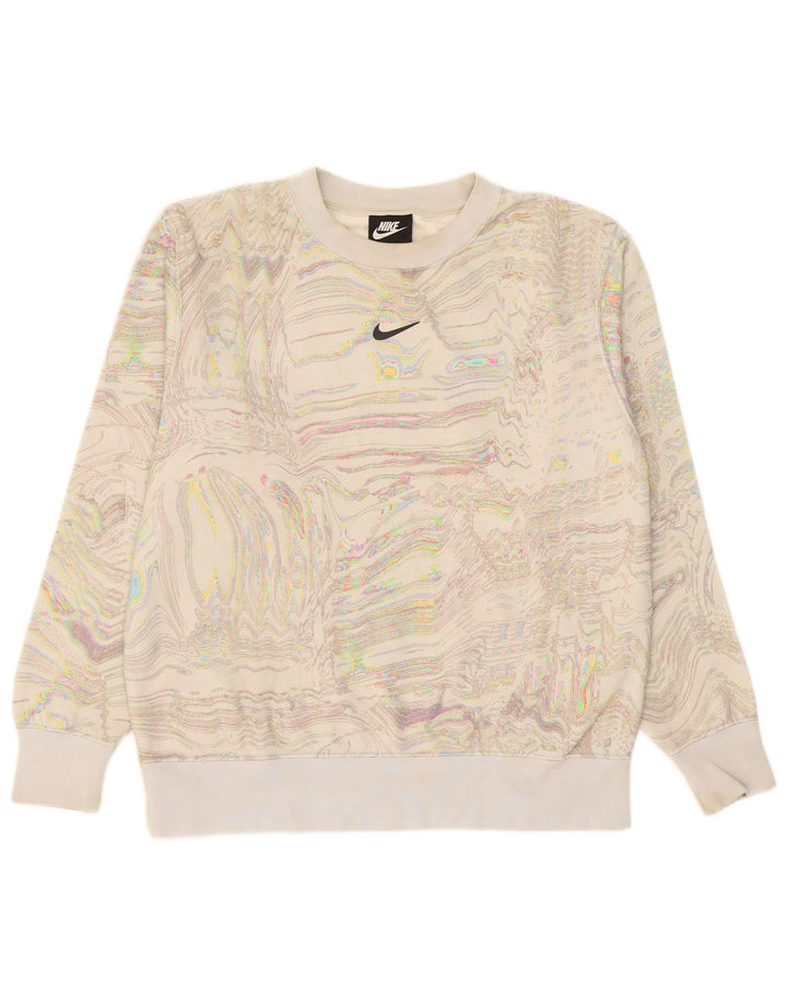 Nike Ženski džemper s abstraktnim uzorkom UK 10 Small Off White