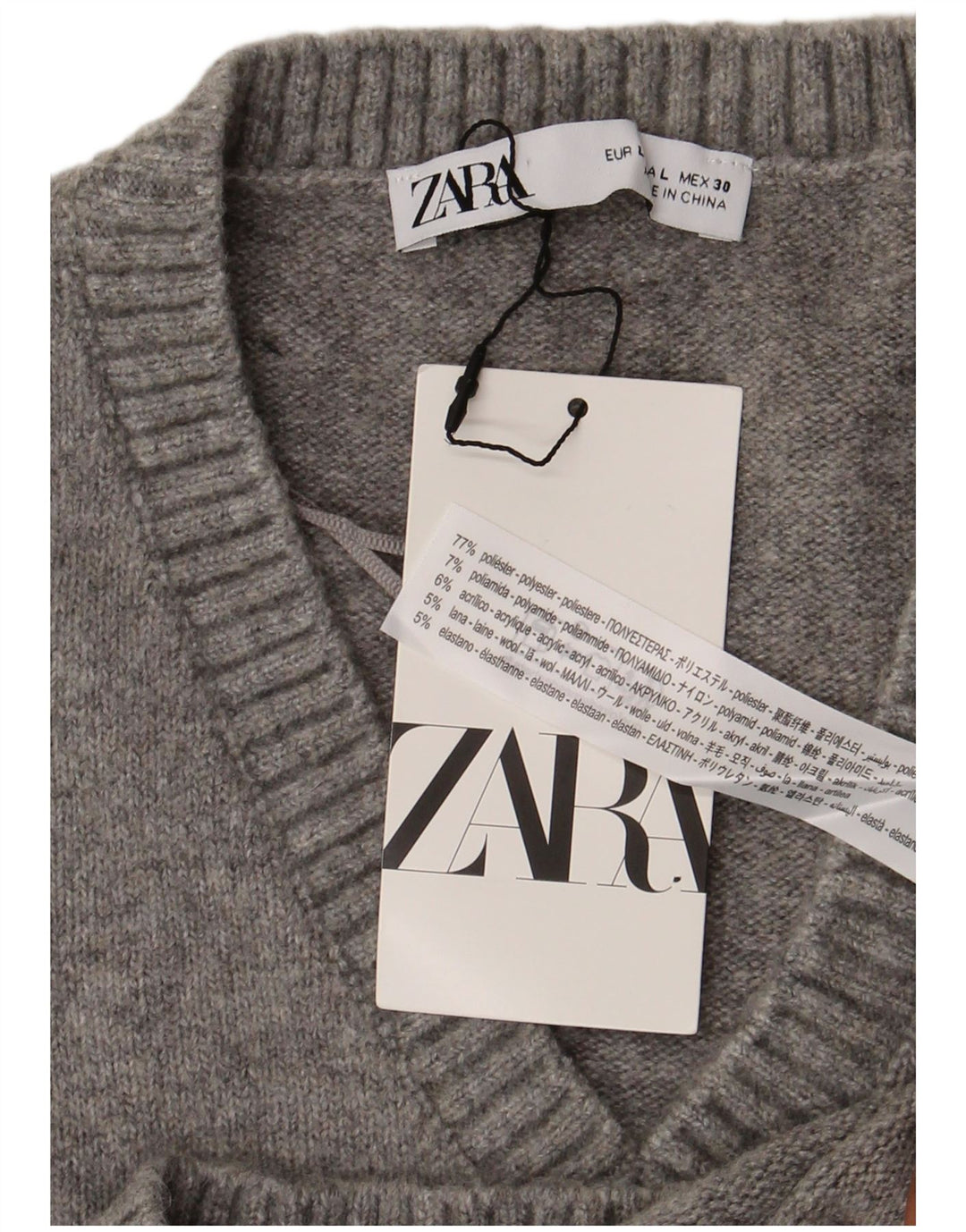 Zara ženski prsluk bez rukava UK 16 veliki sivi poliester