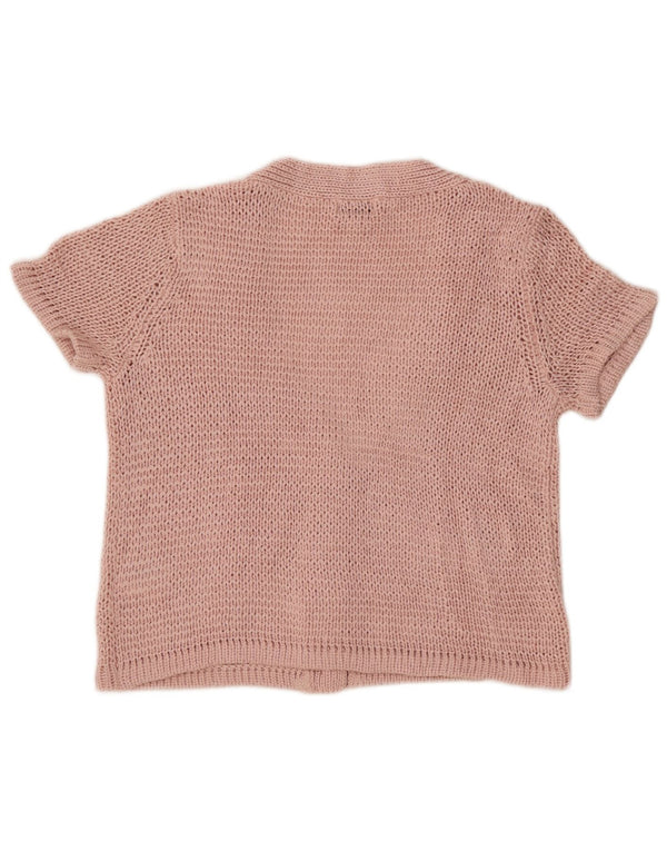 AMY VERMONT Ženski preveliki džemper kratkih rukava UK 20 2XL Ružičasta