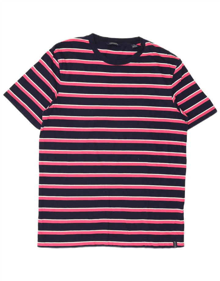 Scotch & Soda muška majica kratkih rukava srednje tamnoplave na pruge