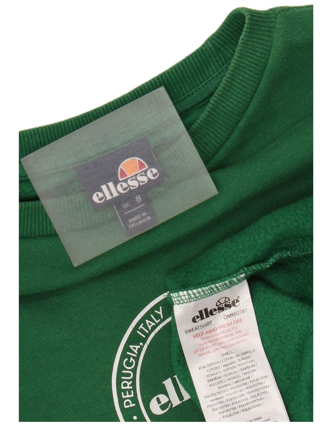 Ellesse ženski džemper velike veličine s motivom UK 8, mali zeleni