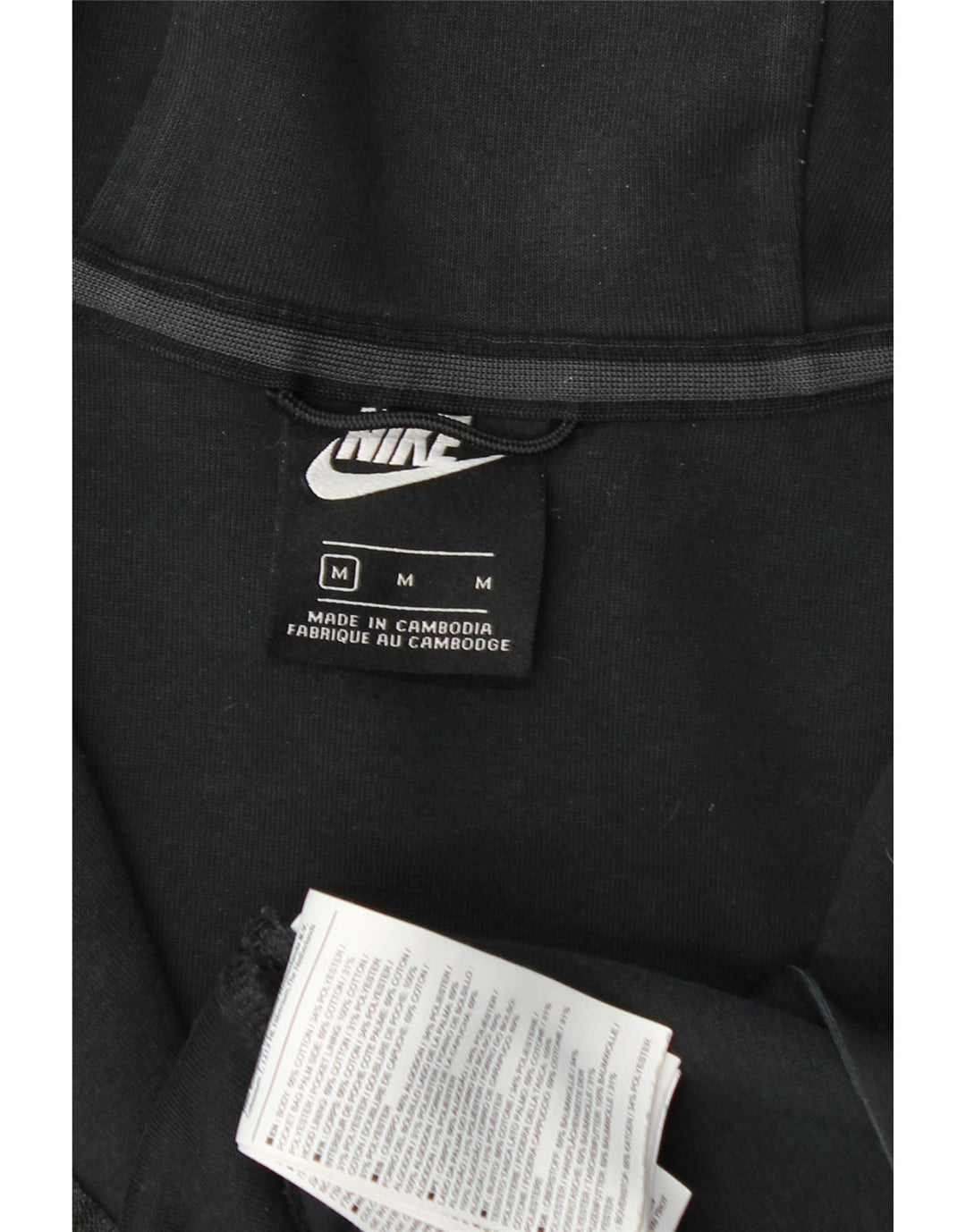 Nike muški pulover s kapuljačom na patentni zatvarač, srednji crni pamuk