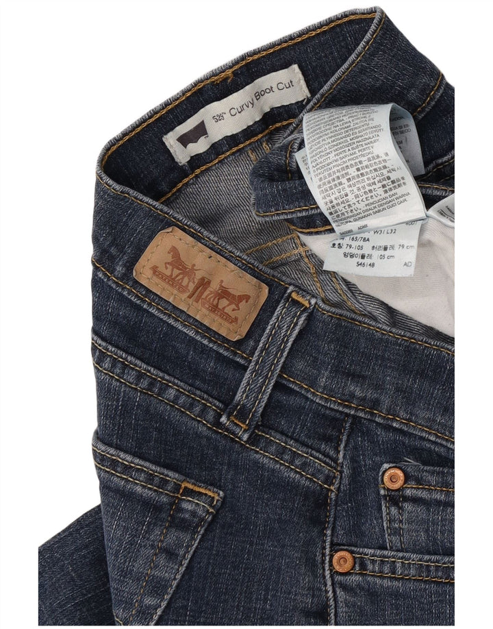 Levi's ženske 529 Curvy Bootcut traperice W31 L32 Plavi pamuk