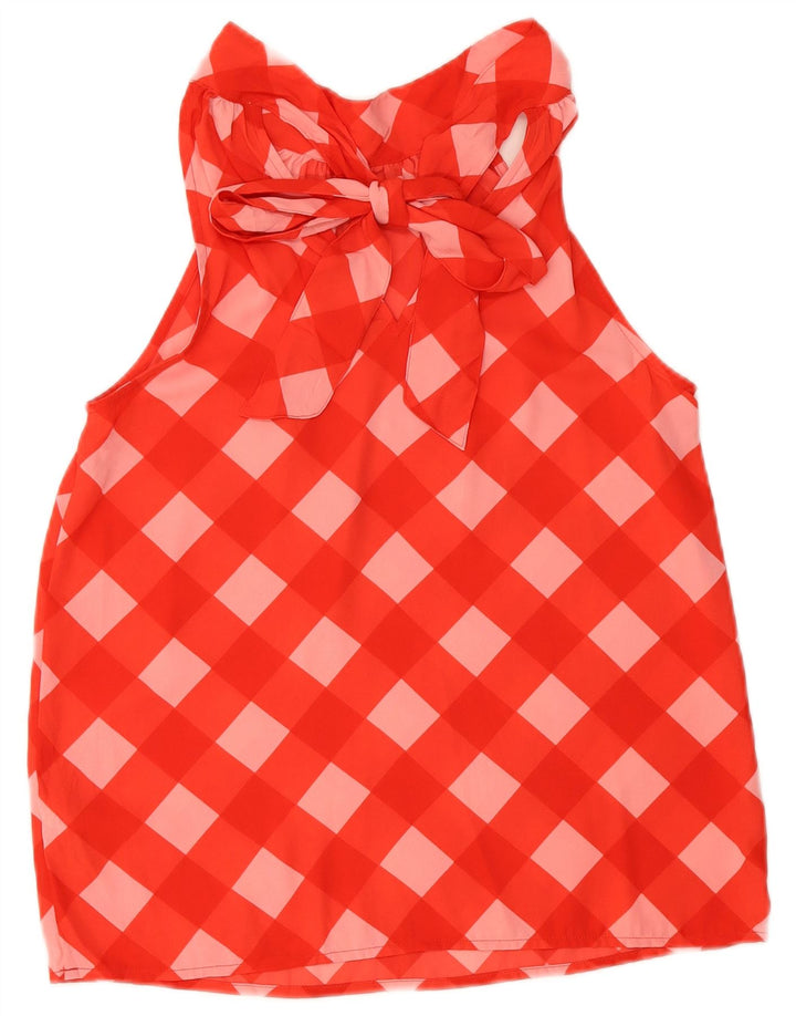 J. Crew Ženska majica s leptir-mašnom i halterima US 00 2XS Crveni gingham poliester