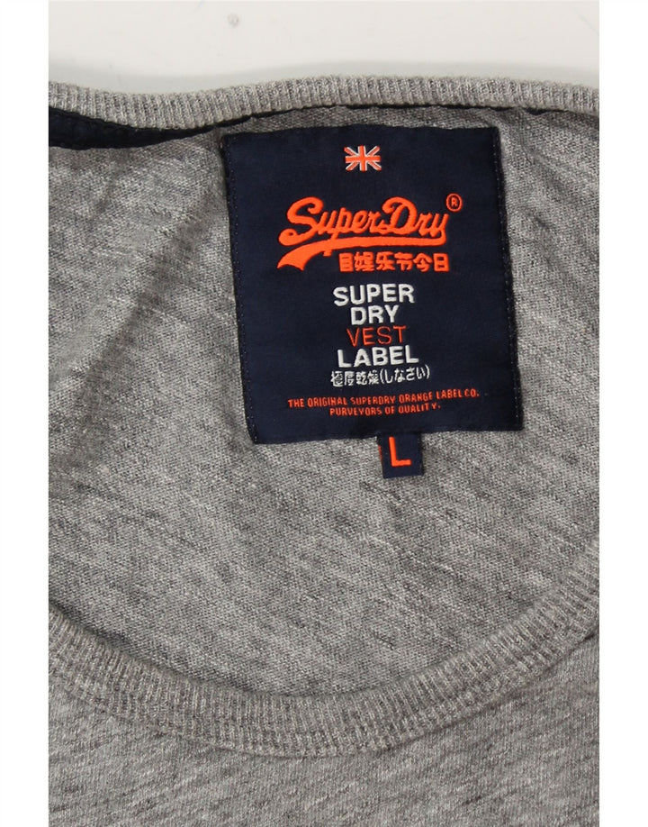 SUPERDRY muški grafički prsluk, velika siva boja