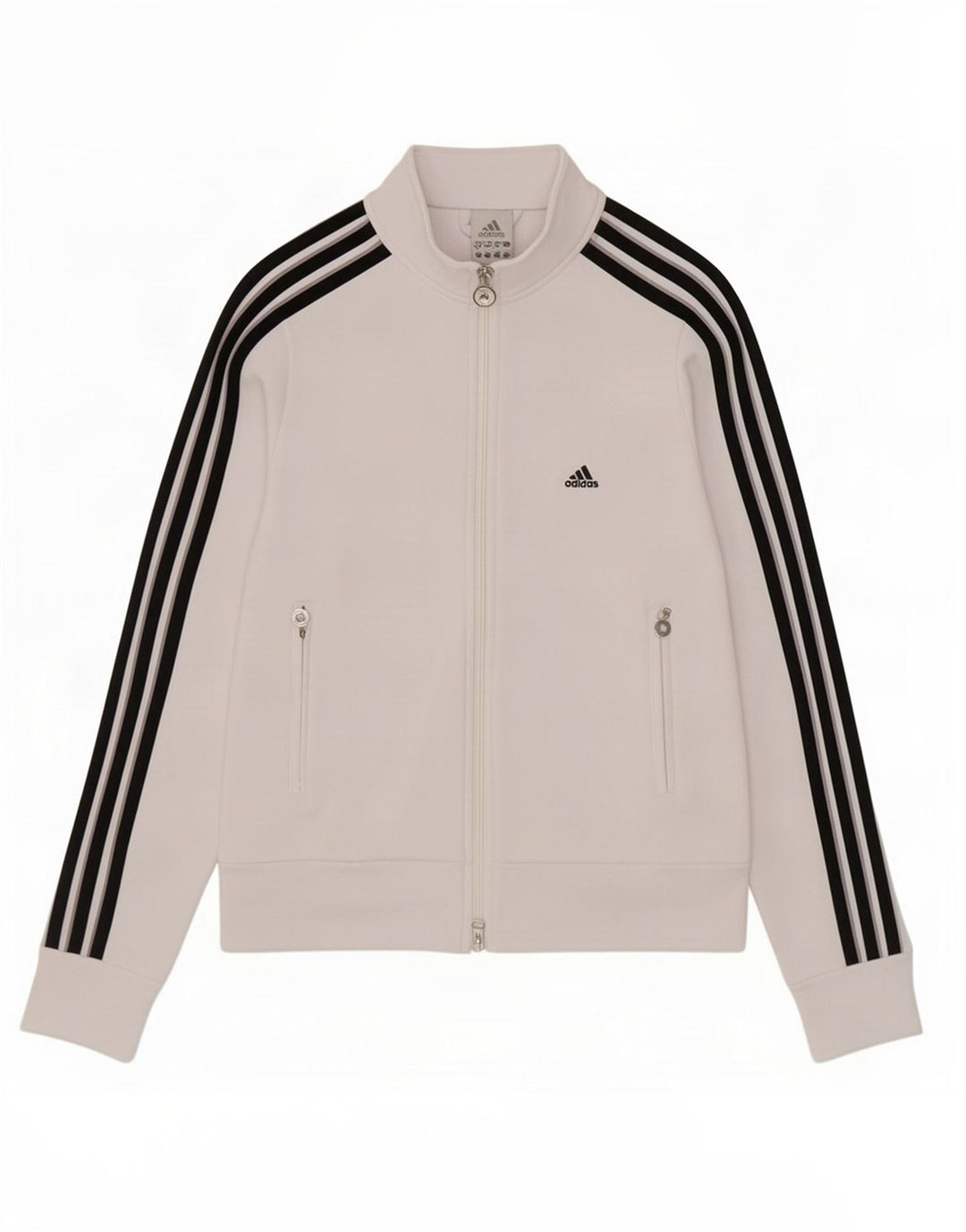 Adidas ženska gornja jakna za trenirku UK 10 Mala bijela poliesterska