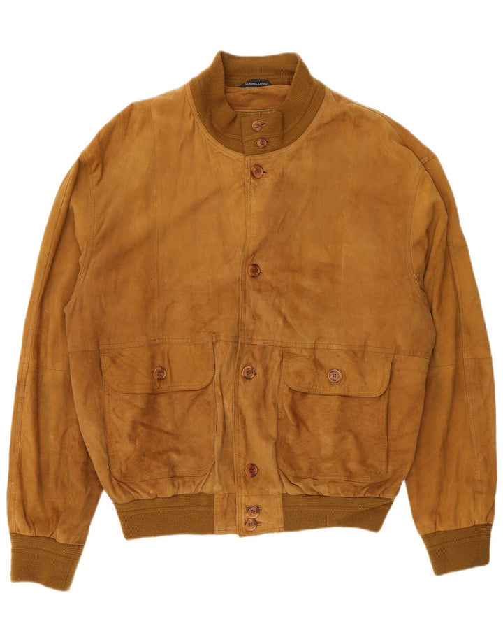 Vintage muška bomber jakna od brušene kože IT 54 2XL bež koža