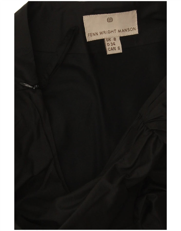 Fenn Wright Manson ženska asimetrična suknja UK 8 mala W26 crna