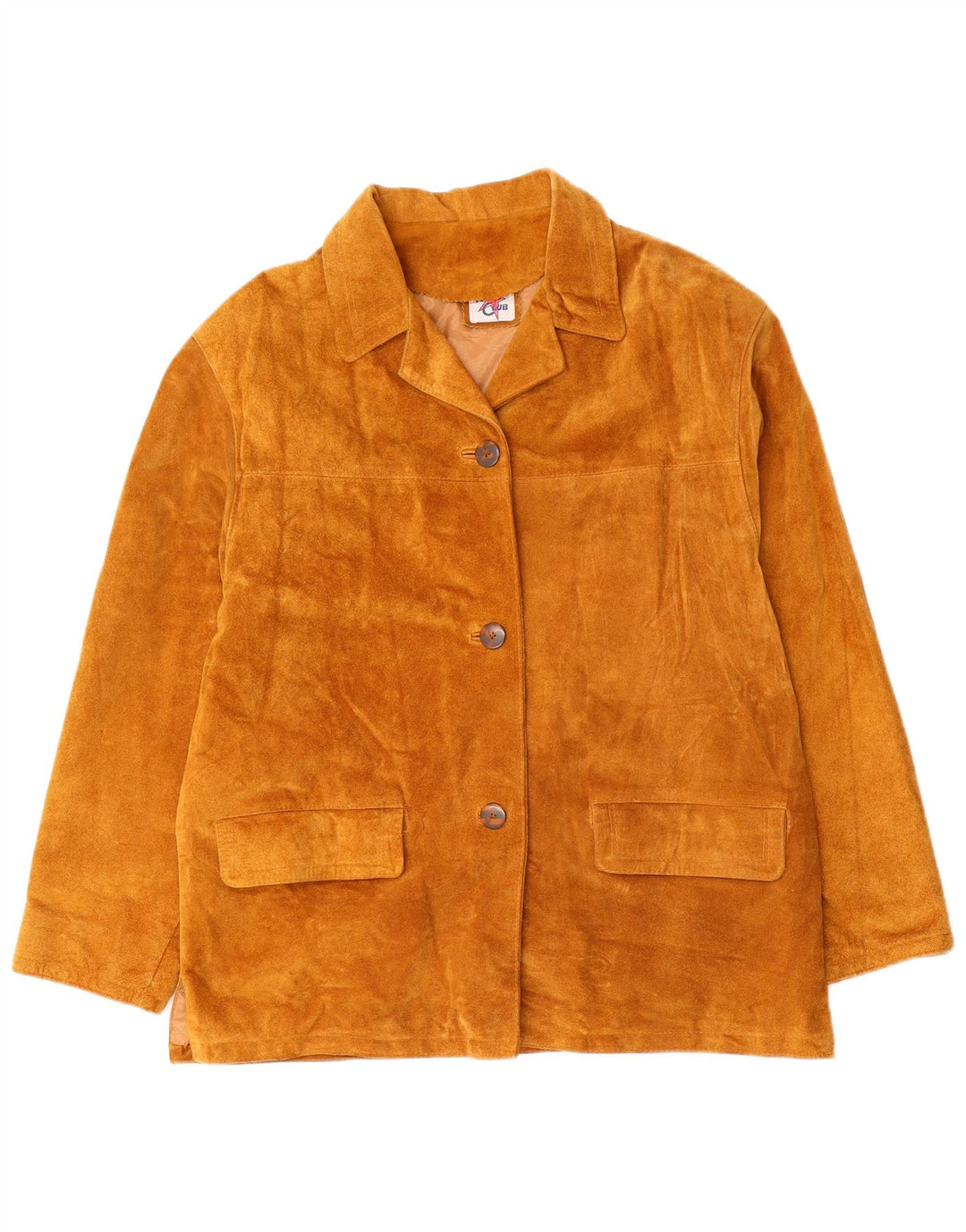 Vintage ženska jakna od brušene kože UK 16 velika retro smeđa koža