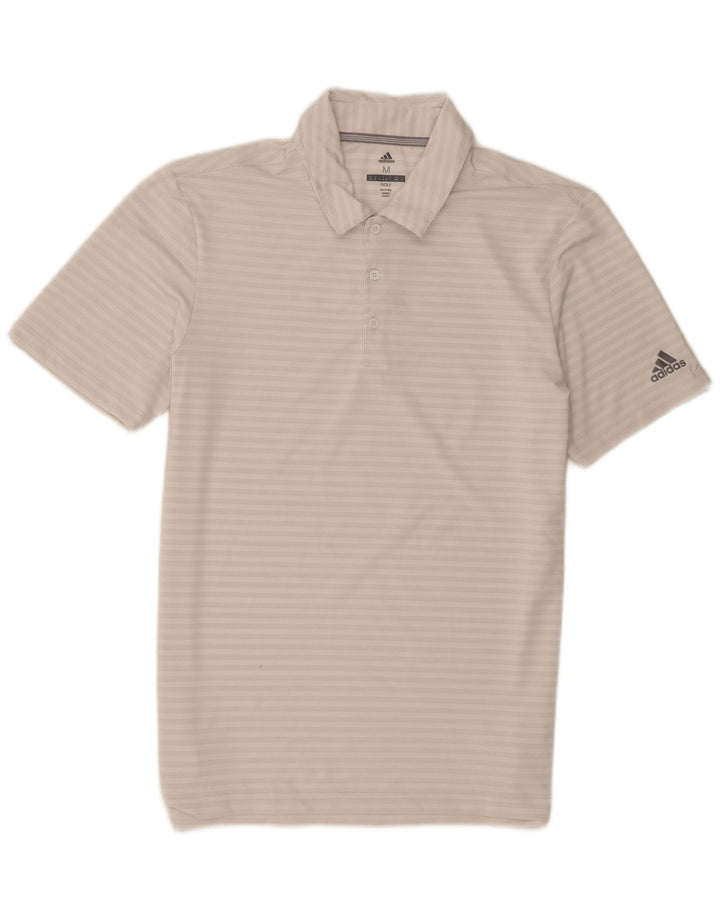 Adidas muška polo majica za golf srednje bijele pruge od poliestera