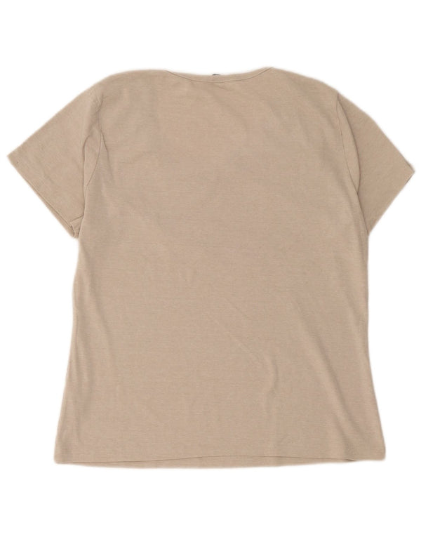 M&Co Ženska prednja bluza s volanima UK 20 2XL Bež pamuk