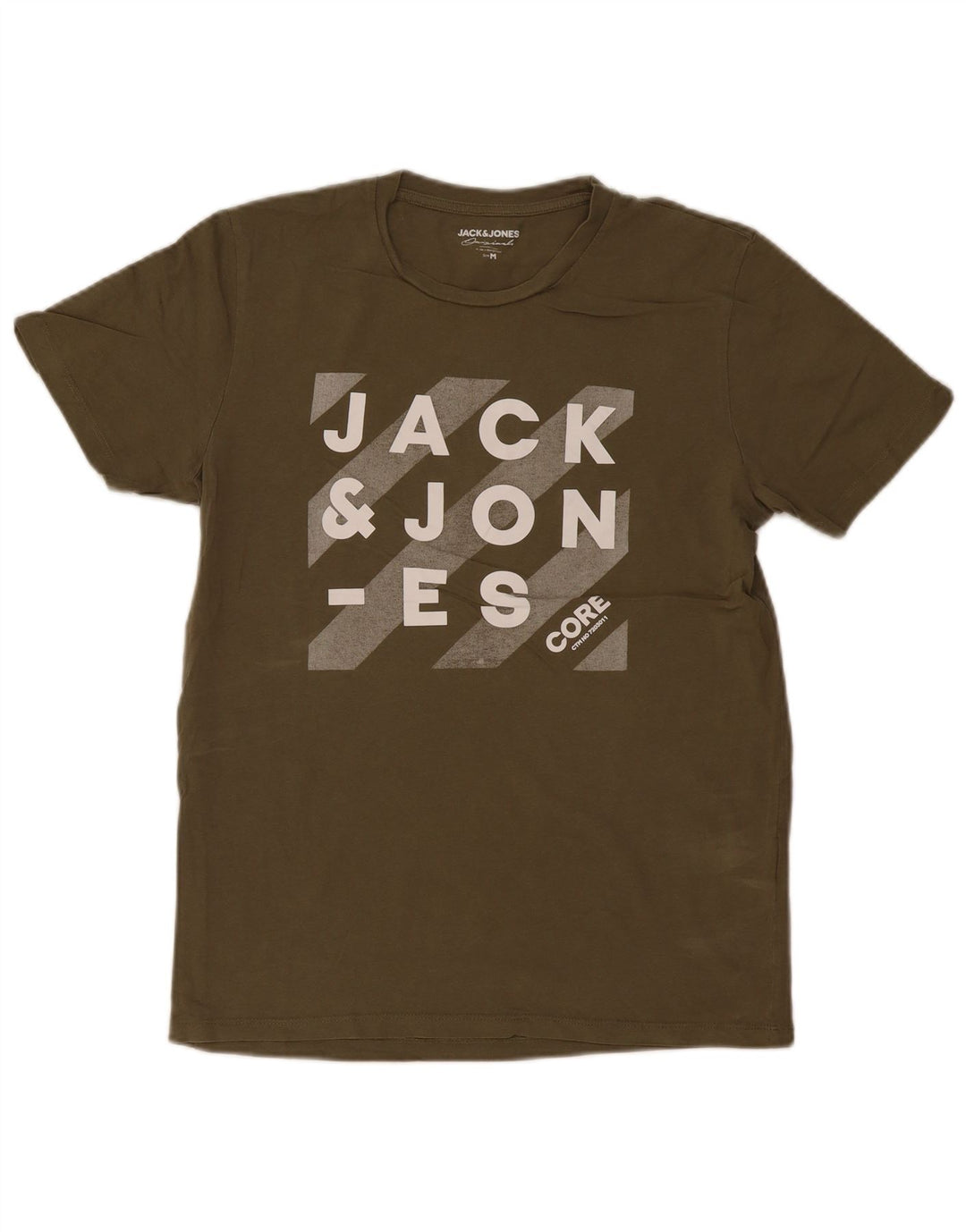 Jack & Jones muška majica kratkih rukava srednje veličine kaki pamuk