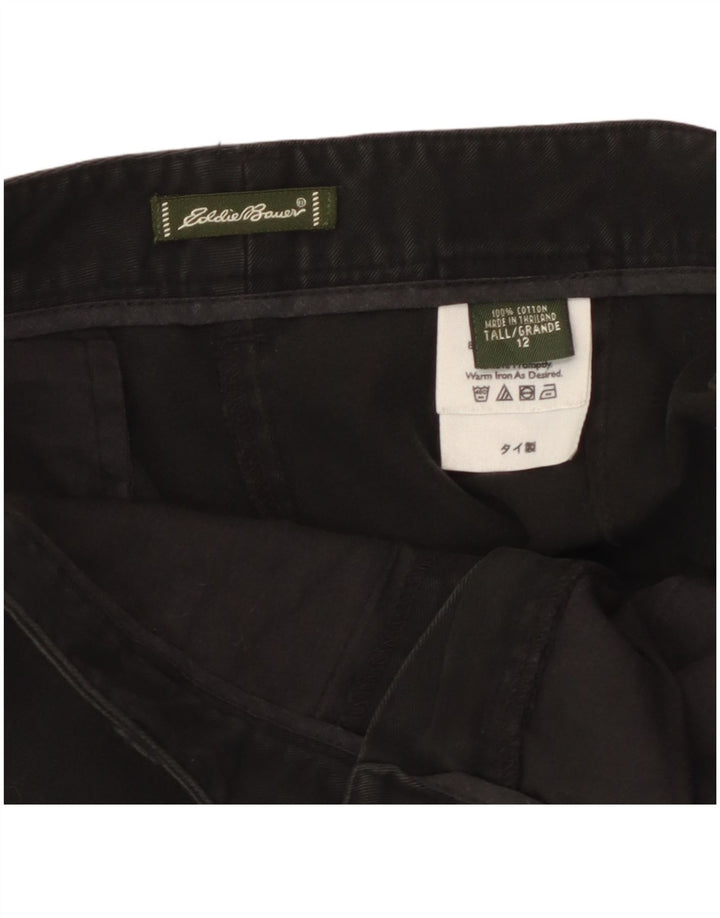 Eddie Bauer Ženske visoke chino kratke hlače US 12 Large W32 crni pamuk