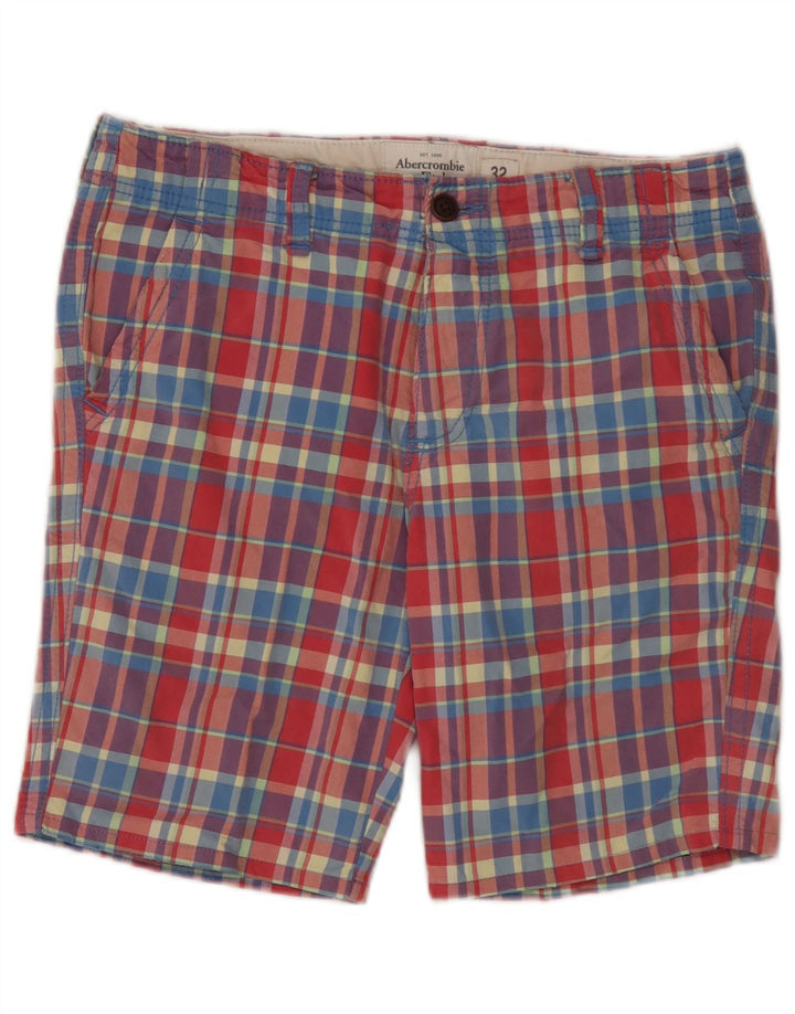 Abercrombie & Fitch muške chino kratke hlače W32 srednje šareni karirani pamuk