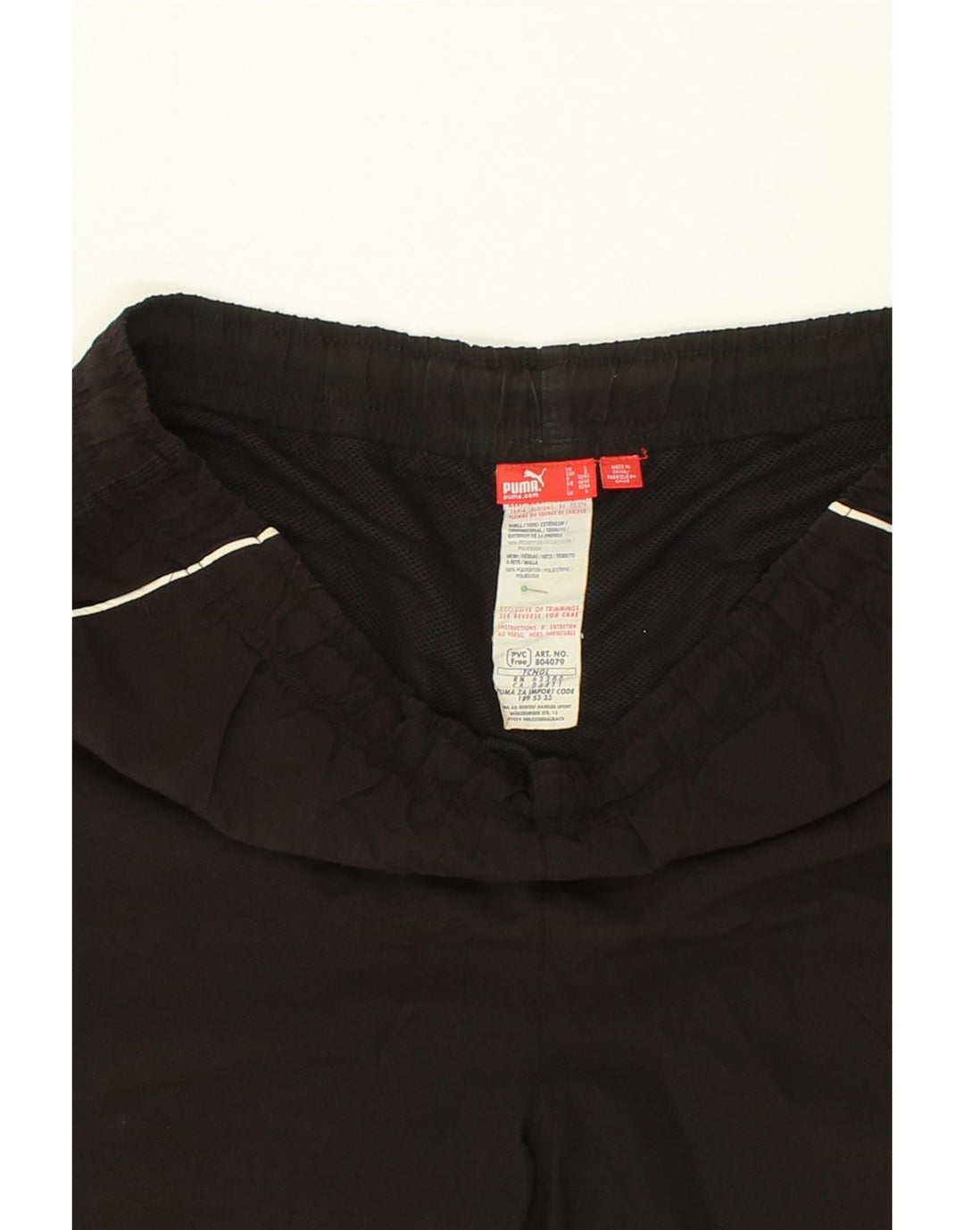 PUMA Mens Sport Shorts Large Black Polyester | Vintage Puma | Thrift | Second-Hand Puma | Used Clothing | Messina Hembry 
