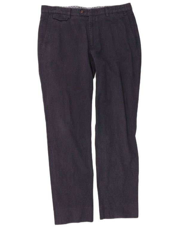 Massimo Dutti muške hlače ravnog odijela EU 42 Large W32 L30 tamnoplave