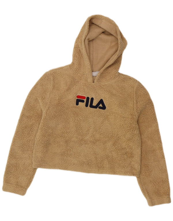 Fila Ženska prevelika majica s kapuljačom od flisa UK 10 Mala bež poliester