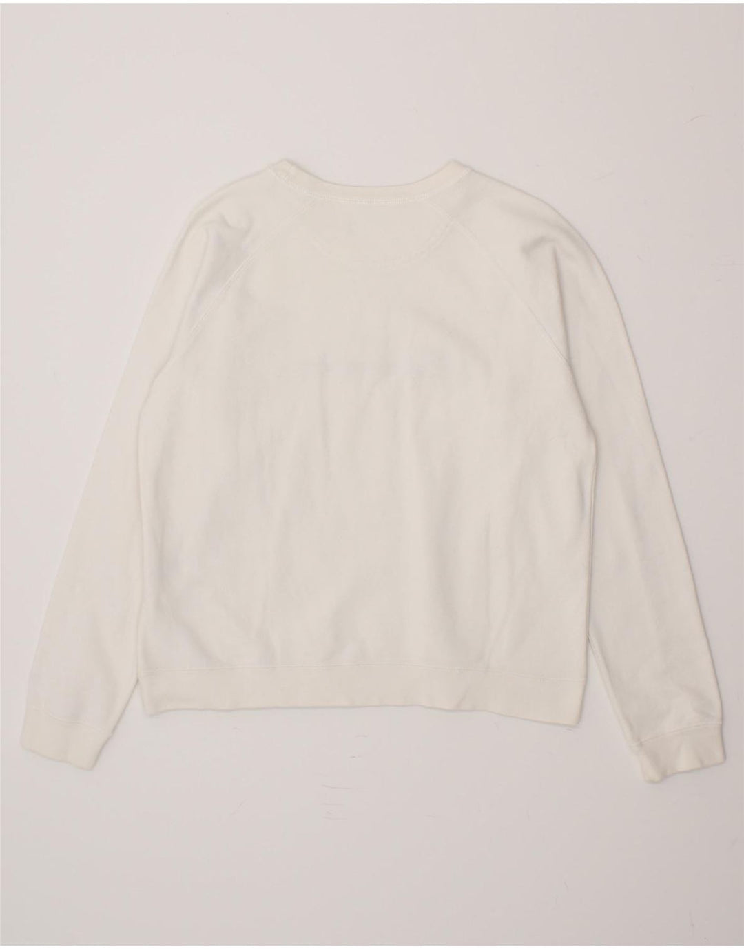 CHAMPION Womens Graphic Sweatshirt Jumper UK 14 Medium White Cotton Vintage Champion and Second-Hand Champion from Messina Hembry 