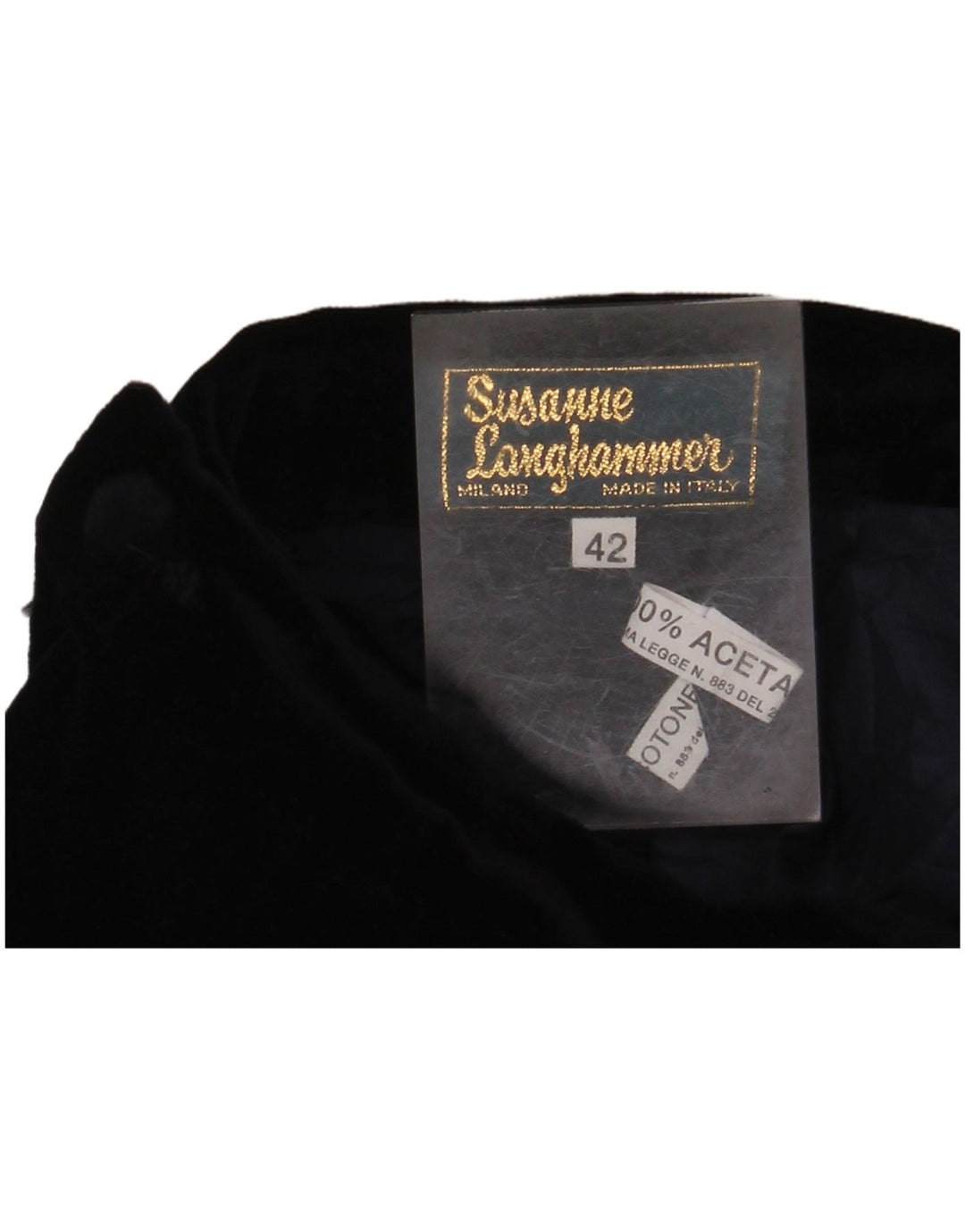 VINTAGE ženska baršunasta pencil suknja visokog struka IT 42 srednje veličine W26 tamnoplava