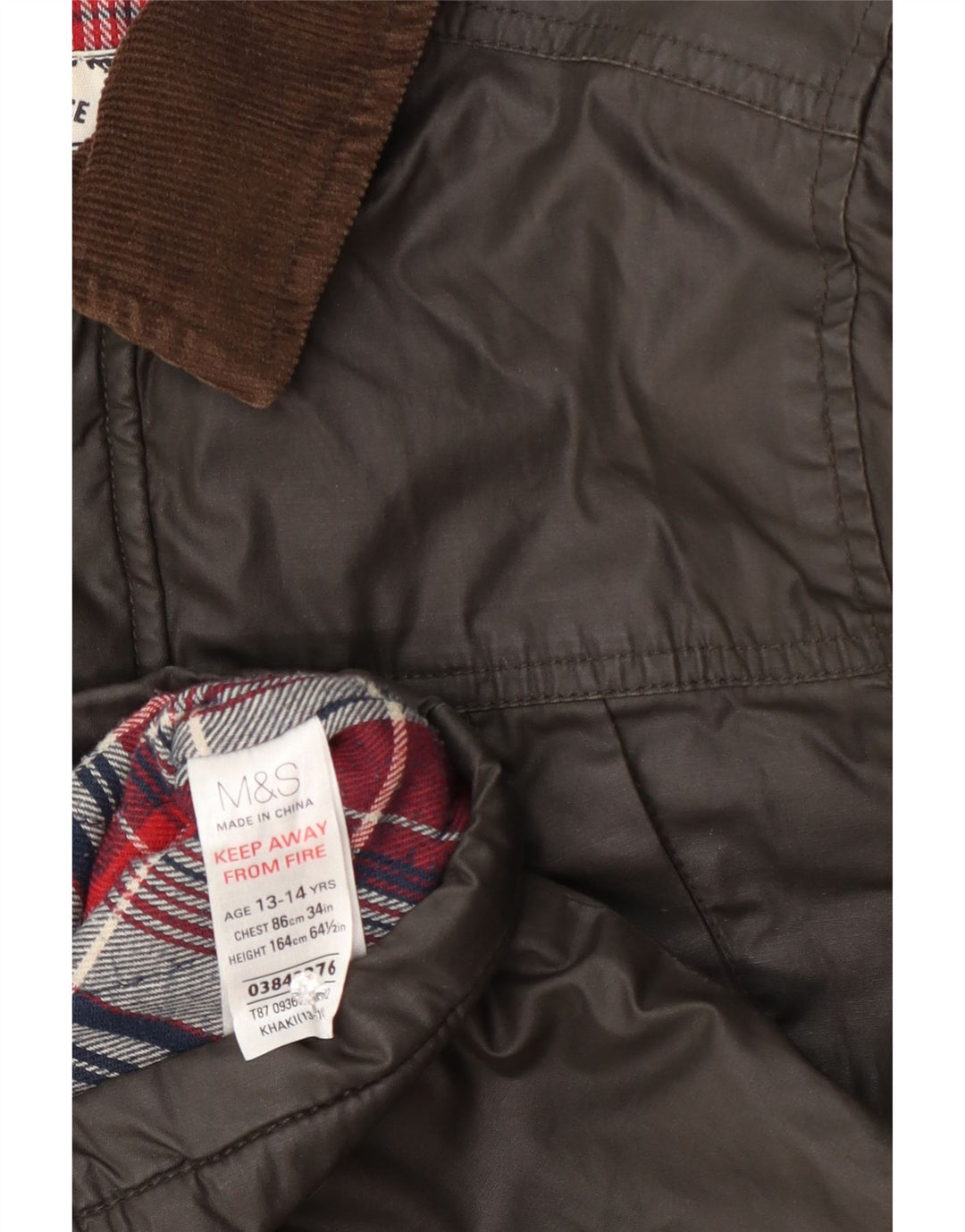 Marks & Spencer Boys voštana pamučna jakna 13-14 godina kaki