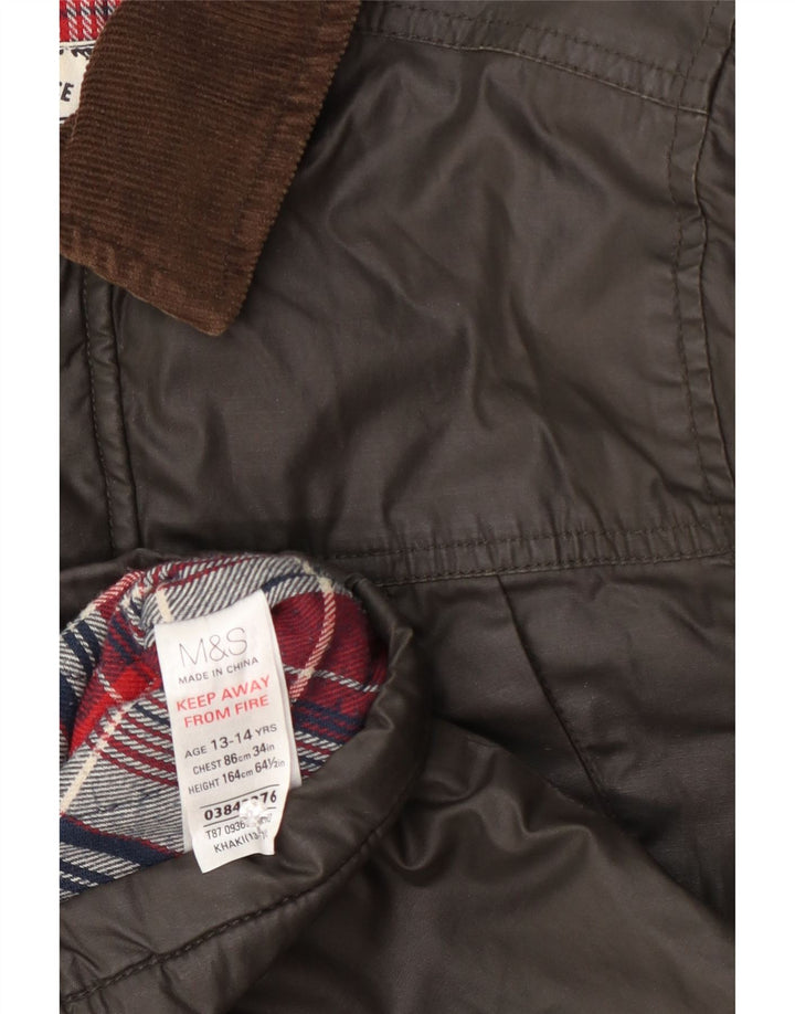 Marks & Spencer Boys voštana pamučna jakna 13-14 godina kaki