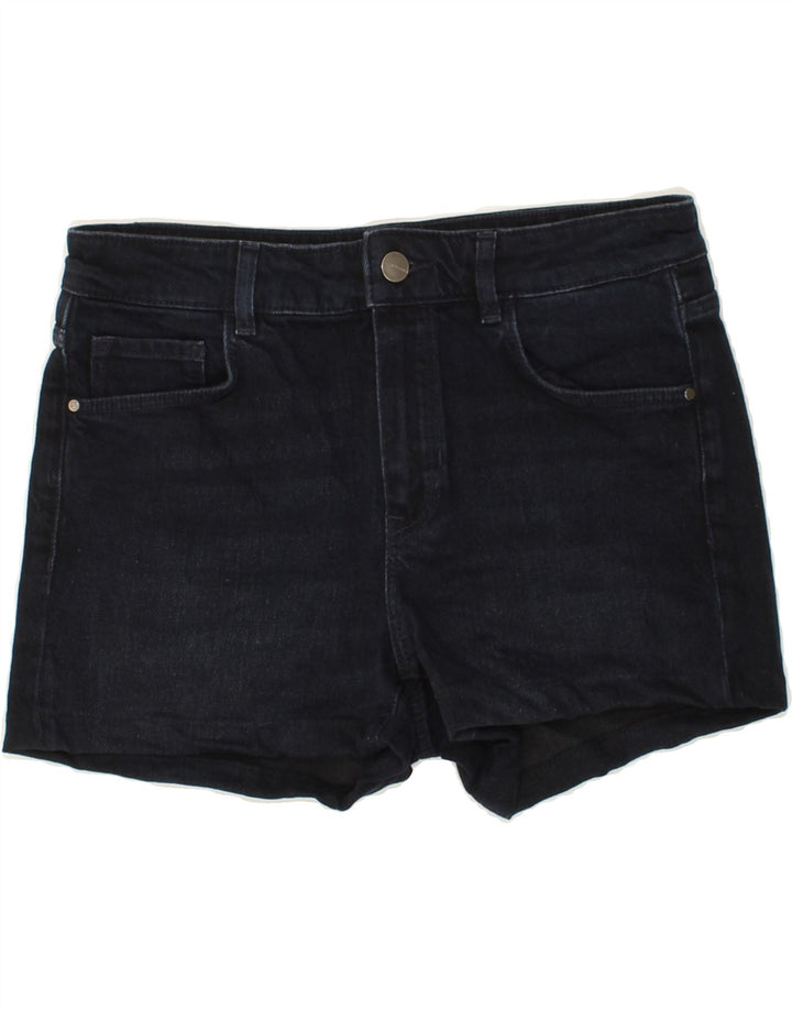 MASSIMO DUTTI Womens Mid Rise Denim Shorts EU 38 Small W30  Navy Blue Vintage Massimo Dutti and Second-Hand Massimo Dutti from Messina Hembry 