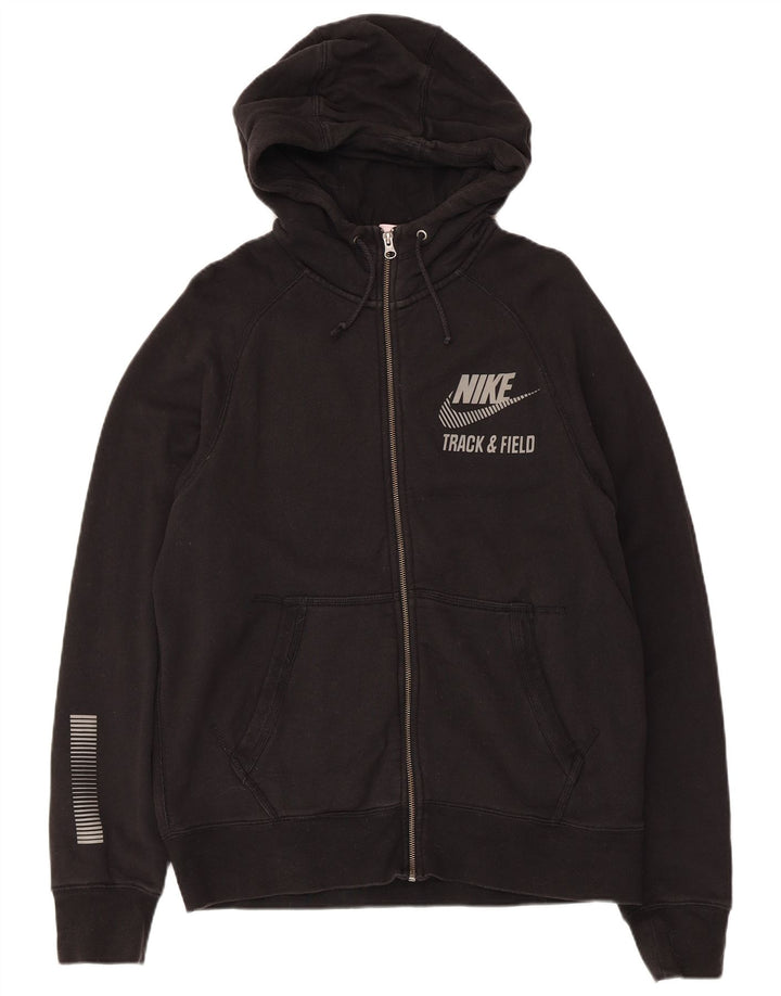 Nike muški pulover s kapuljačom s patentnim zatvaračem, srednji crni pamuk