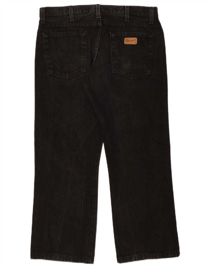 Muške traperice Wrangler Bootcut W34 L27 crni pamuk