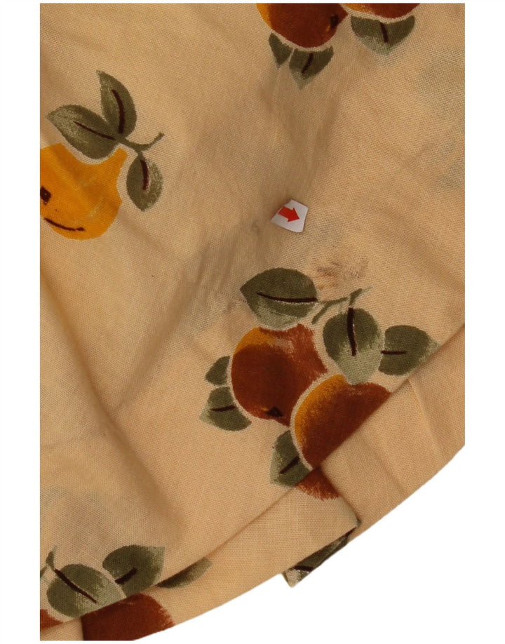 VINTAGE ženska plisirana suknja A-kroja s apstraktnim uzorkom W24 XS bež