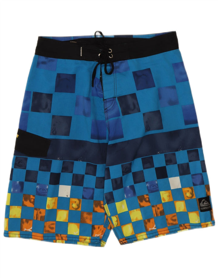 Quiksilver muške kratke hlače za plivanje srednje plave geometrijske boje
