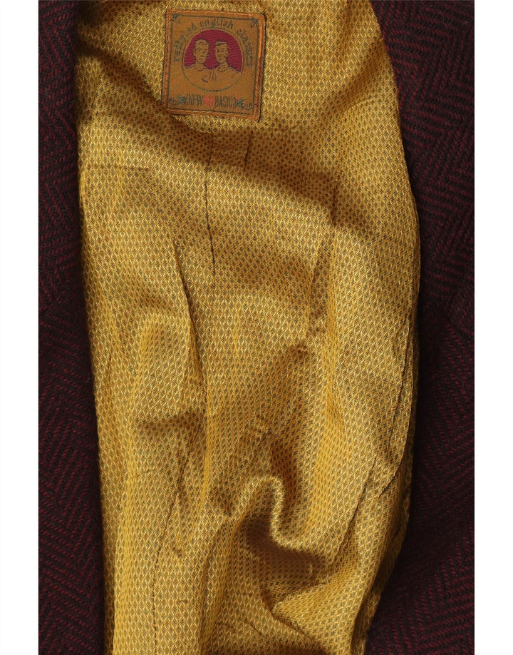 Vintage muška jakna sa 2 gumba UK 42 XL bordo riblja kost