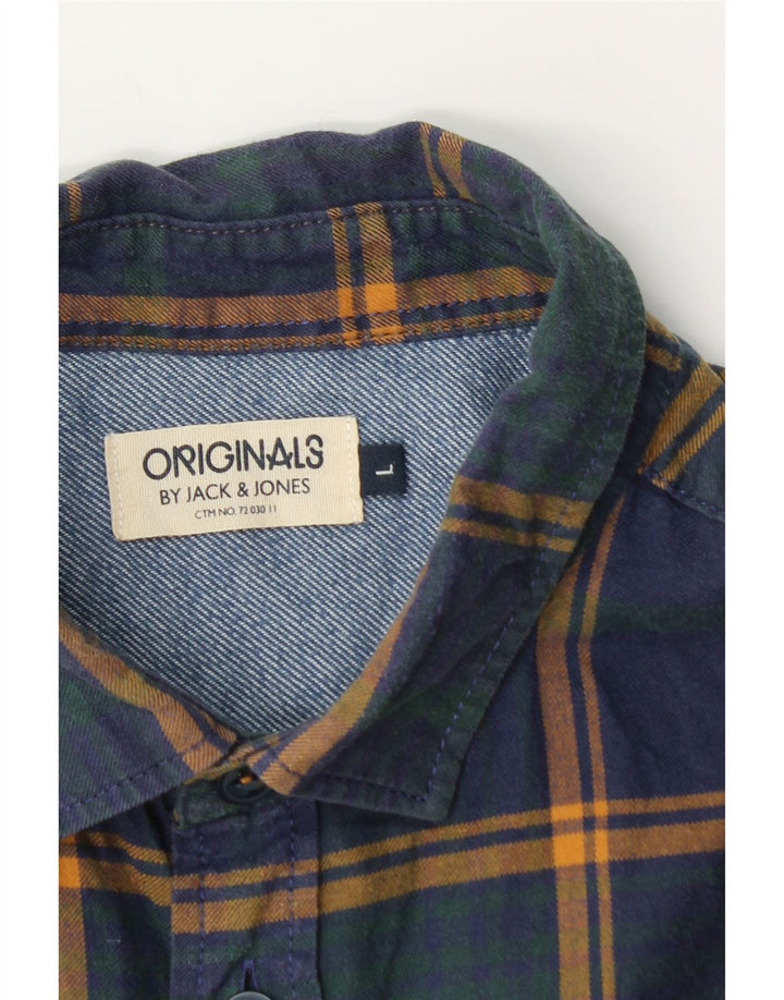 Jack & Jones muška flanelska košulja s velikim tamnoplavim karirama